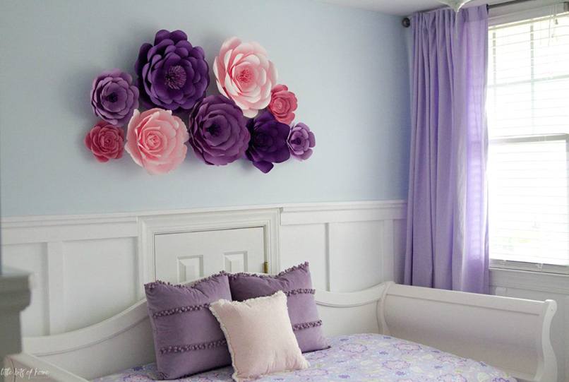 Cách làm hoa treo tường bằng giấy đẹp